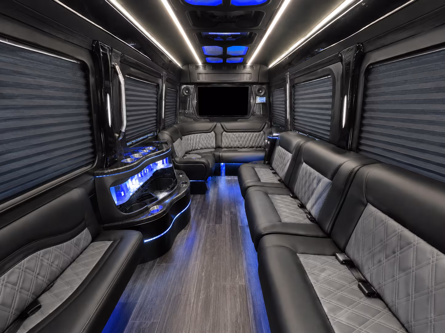 watsonville 15 passenger party bus inside
