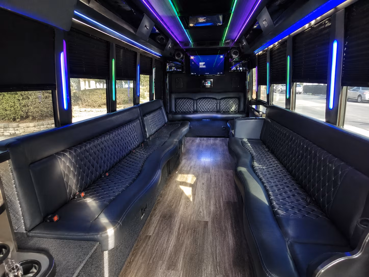 watsonville 15 passenger party bus interior