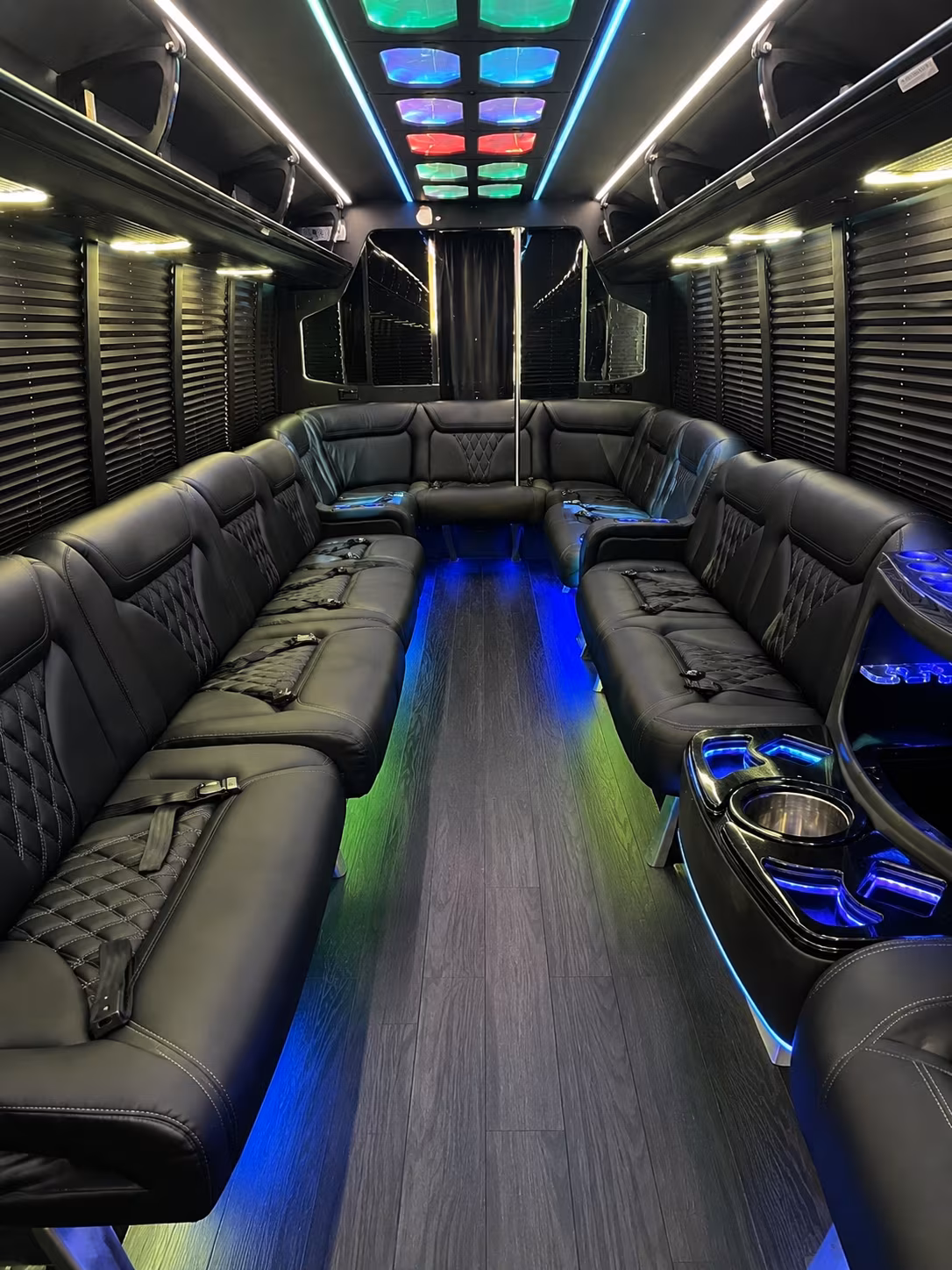 watsonville 20 passenger party bus interior