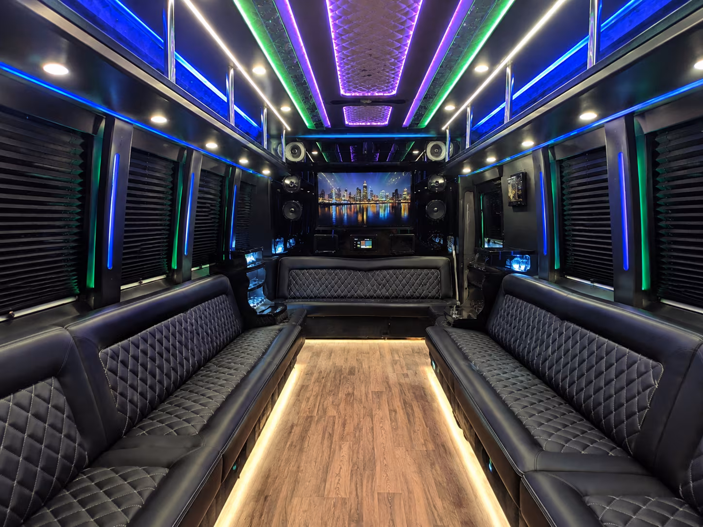 watsonville 25 passenger party bus interior