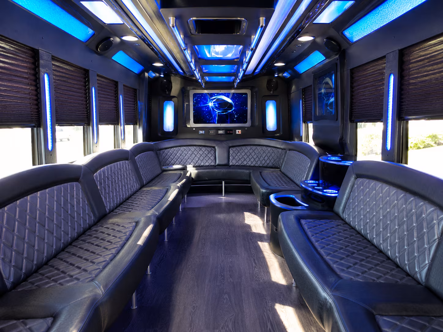 watsonville 28 passenger party bus inside