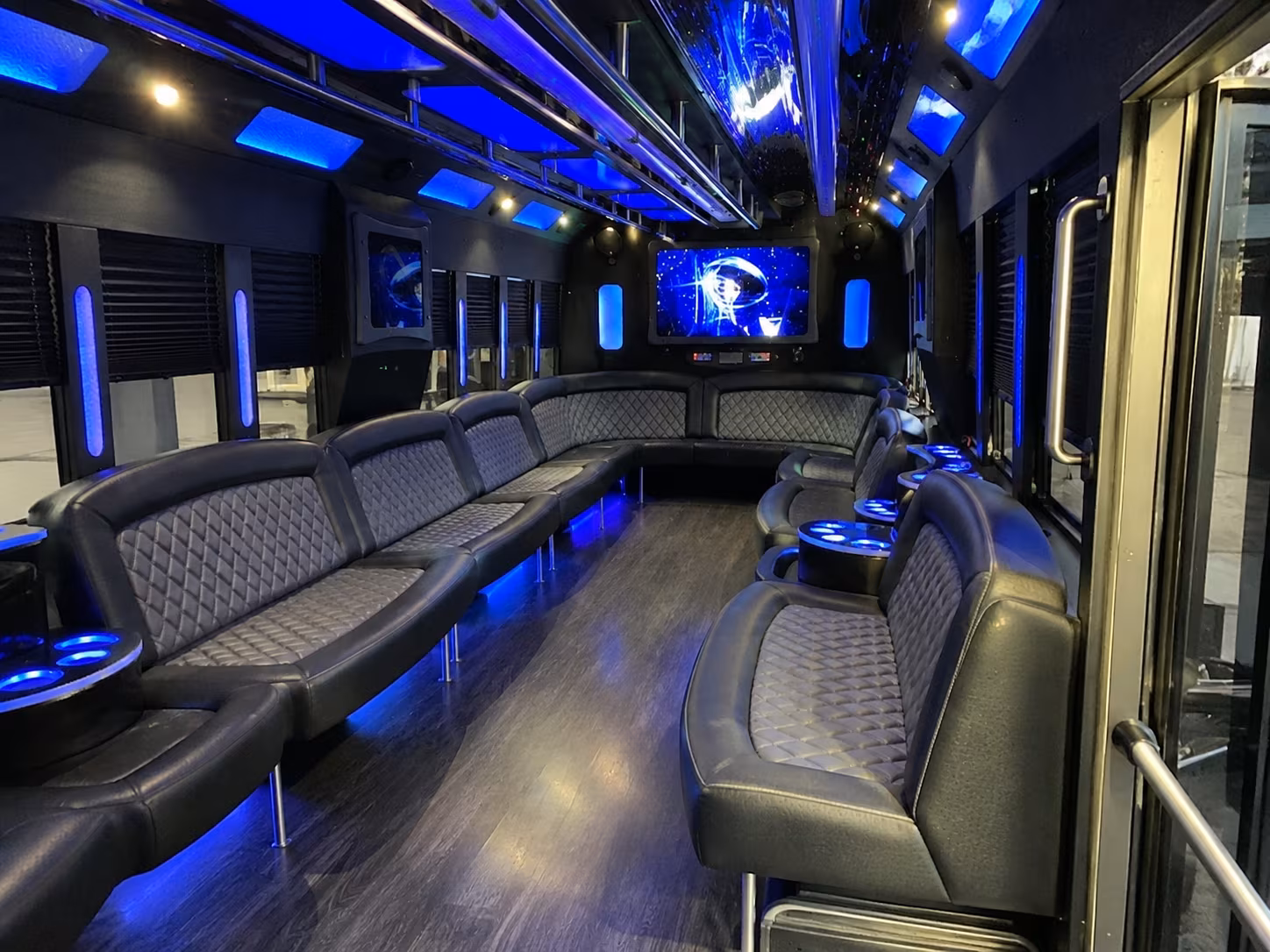 watsonville 28 passenger party bus interior