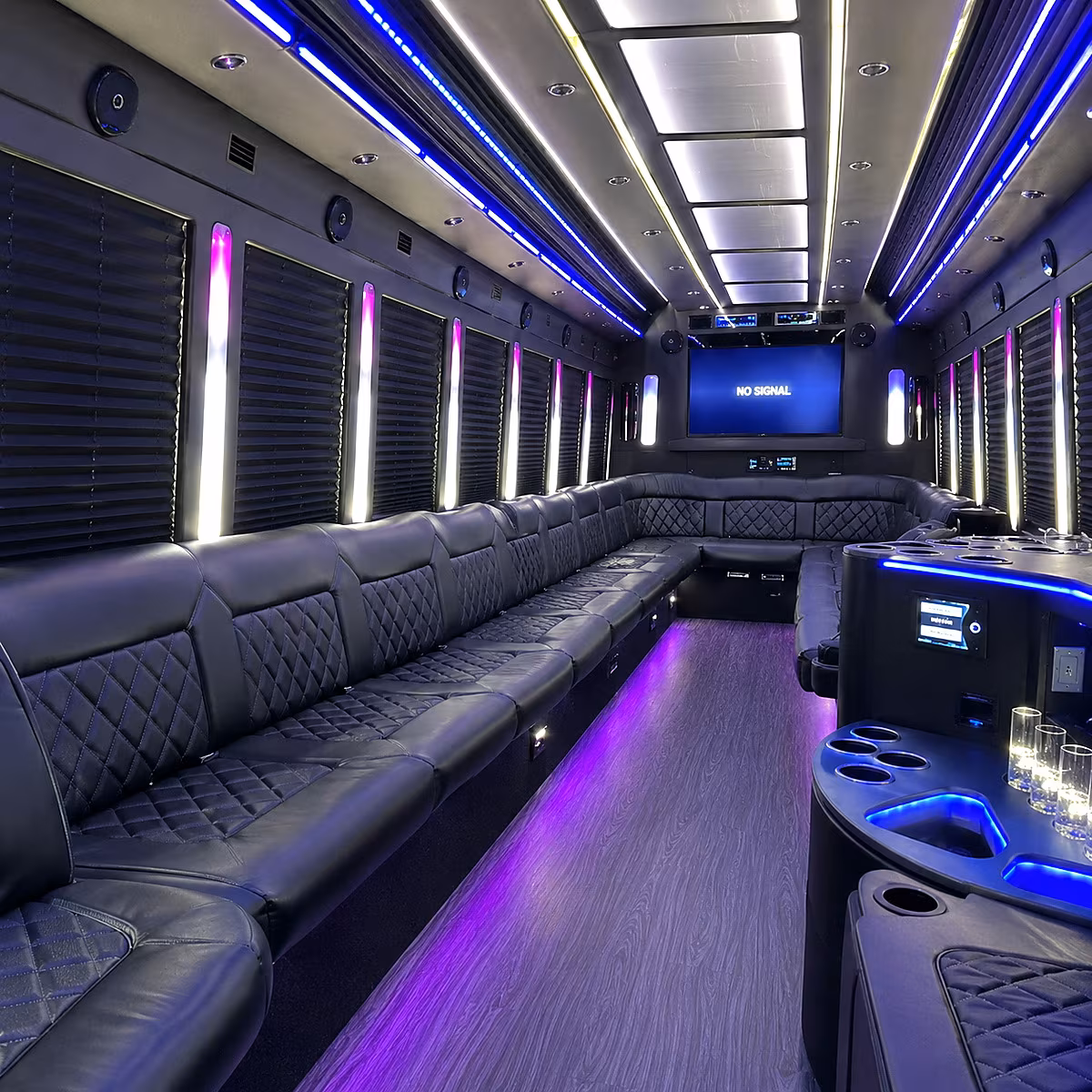 watsonville 30 passenger party bus inside