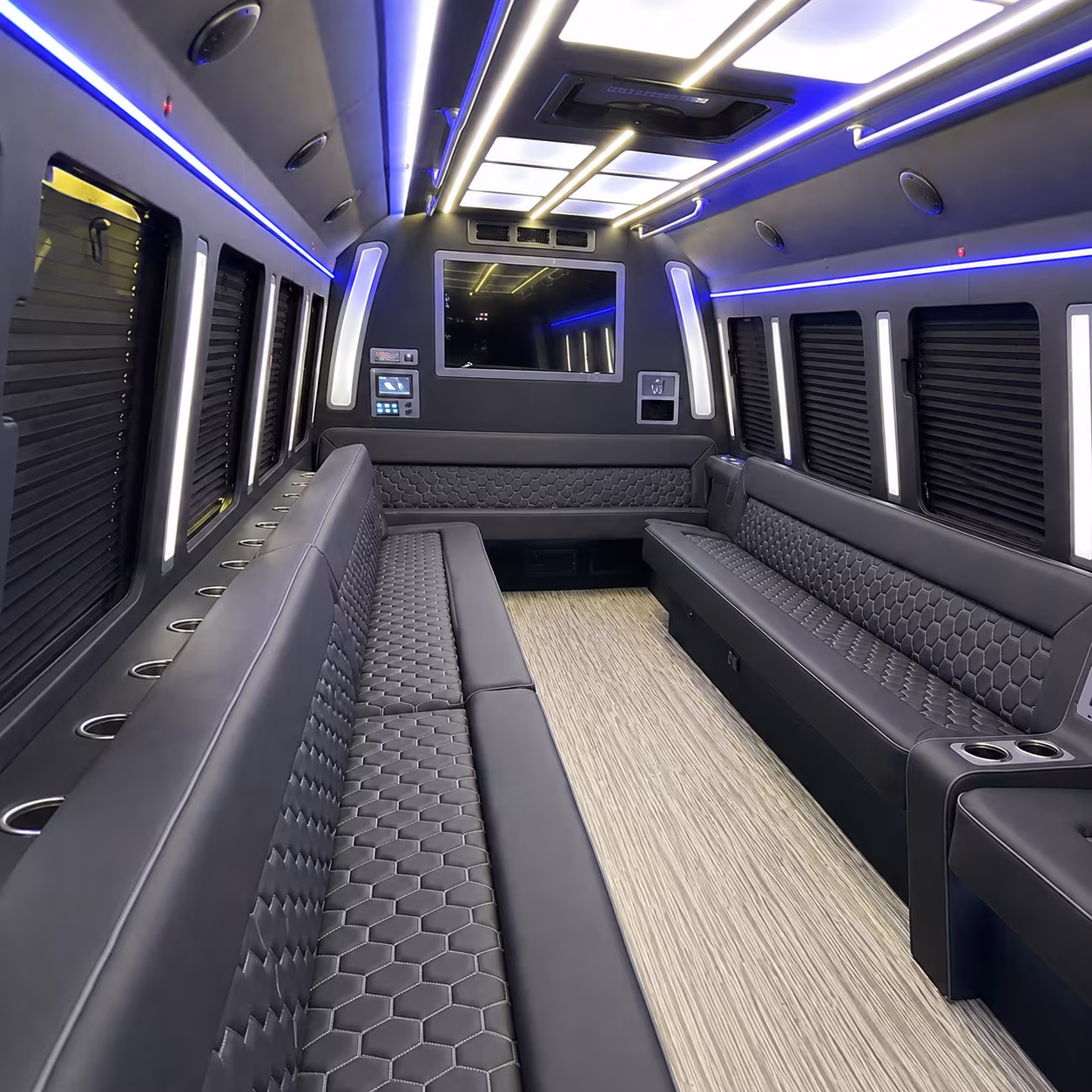 watsonville 40 passenger party bus inside