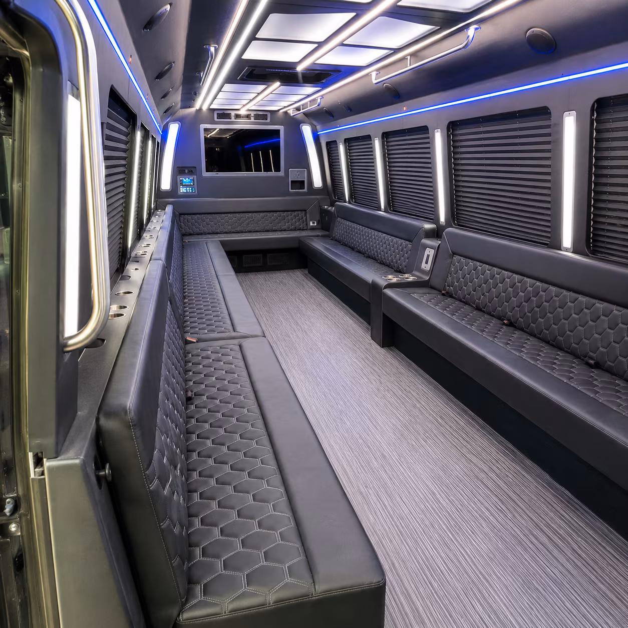 watsonville 40 passenger party bus interior