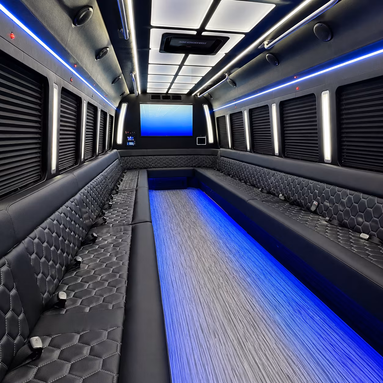 watsonville 50 passenger party bus inside