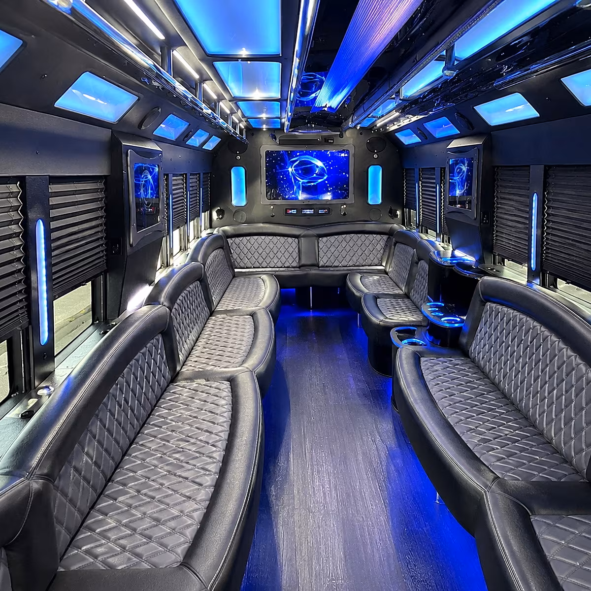 watsonville 50 passenger party bus interior